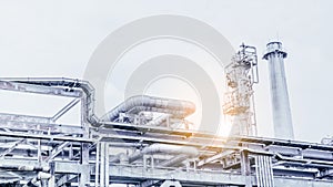 Industrial zone,The equipment of oil refining,Close-up of industrial pipelines of an oil-refinery plant,Detail of oil pipeline wit