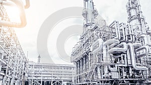 Industrial zone,The equipment of oil refining,Close-up of industrial pipelines of an oil-refinery plant,Detail of oil pipeline wit