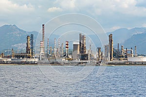 Industrial zone in Milazzo town on Sicily