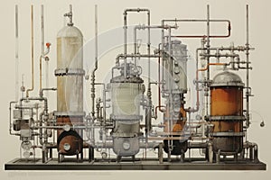 Industrial zone, oil refining equipment, Modern technologies