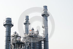 Industrial zone oil refining pipelines Power plant