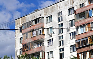 Industrialized apartment block in russia