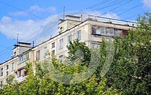 Industrialized apartment block in russia