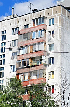 Industrialized apartment block in russia