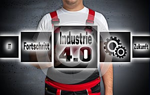 Industrie 4.0 (in german industry Progress future) touchscreen i photo