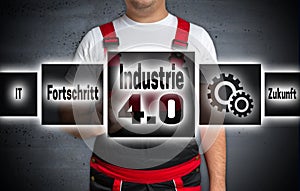 Industrie 4.0 (in german industry Progress future) touchscreen i