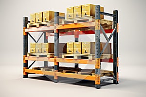 Industries that have warehouses or storage areas full of shelves and cardboard boxes by Generative AI