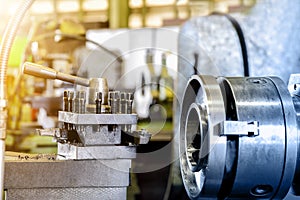 Old lathe in factory