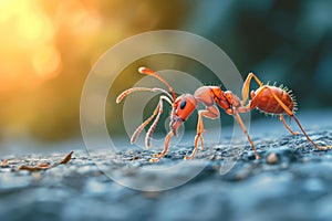 Industrious Ant background. Generate Ai photo