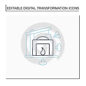 Industry 1.0 line icon