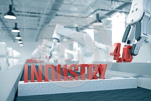 Industry 4.0 concept with robotics