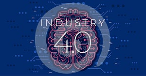 Industry 4.0 concept vector illustration. Fourth industrial revolution.