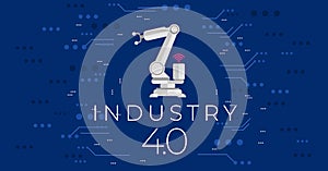 Industry 4.0 concept vector illustration. Fourth industrial revolution.