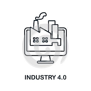 Industry 4.0 icon. Line element from industry 4.0 collection. Linear Industry 4.0 icon sign for web design, infographics
