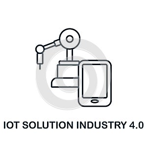 Industry 4.0 icon. Line element from iot solution collection. Linear Industry 4.0 icon sign for web design, infographics