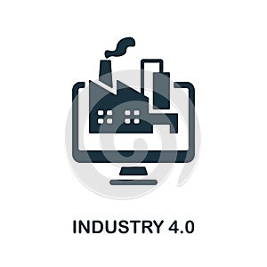 Industry 4.0 icon. Monochrome sign from industry 4.0 collection. Creative Industry 4.0 icon illustration for web design