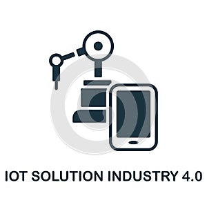 Industry 4.0 icon. Monochrome sign from iot solution collection. Creative Industry 4.0 icon illustration for web design