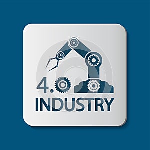 Industry 4.0 icon,Technology concept. illustration