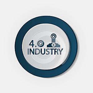 Industry 4.0 icon,Technology concept.vector illustration