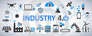 Industry 4.0 infographic factory of the future - vector