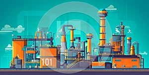 Industry 4.0, modern automated factory, made with Generative AI