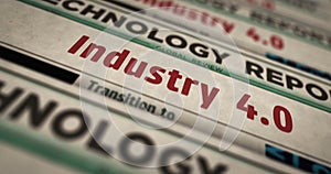 Industry 4.0 newspaper printing press