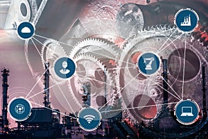 Industry 4.0 technology concept - Smart factory for fourth industrial revolution