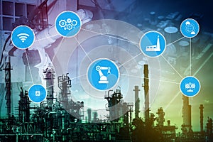 Industry 4.0 technology concept - Smart factory for fourth industrial revolution