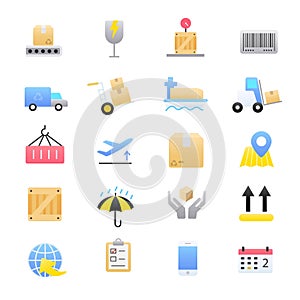 Industry and communications icons set,Vector and Illustration