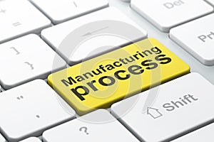 Industry concept: Manufacturing Process on computer keyboard background