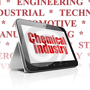 Industry concept: Tablet Computer with Chemical Industry on display