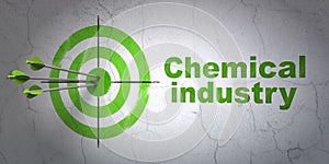 Industry concept: target and Chemical Industry on wall background