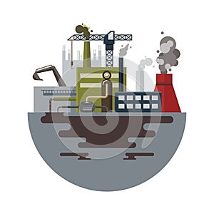Industry country infographic, ecology concept vector