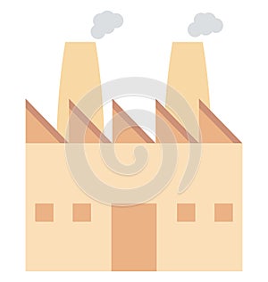 Industry, Factory Color Isolated Vector Icon