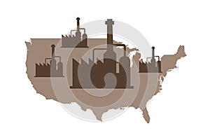 Industry and factory in United states of America USA