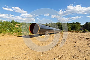 Industry gasoil pipeline construction. photo