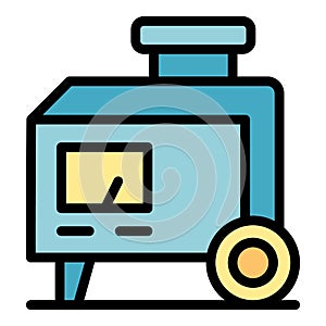 Industry generator icon vector flat