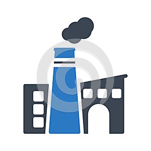 Industry glyph colour line vector icon