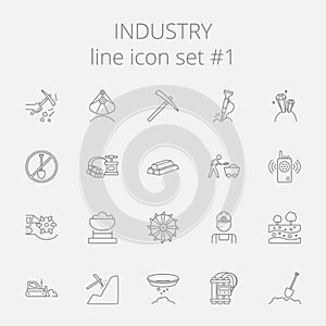 Industry icon set photo