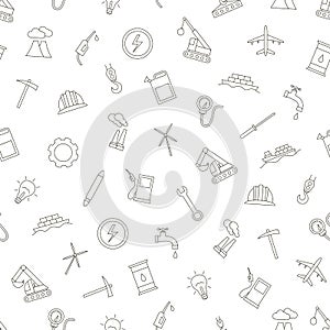 Industry icons set pattern