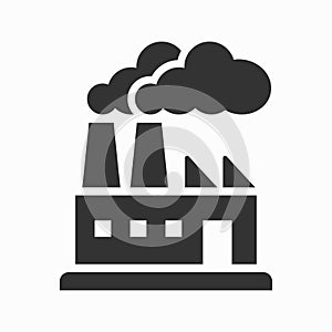 Industry manufactory icon on white background. Vector illustration.