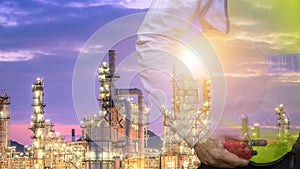 Industry oil and gas-Petrochemical refinery concept.