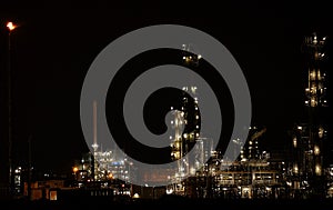 Industry pernis Rotterdam by night