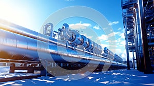 Industry pipeline transport petrochemical, gas and oil factory processing