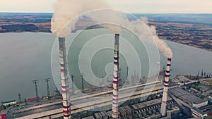 Industry power plant pipe city factory chimney ecology smoke