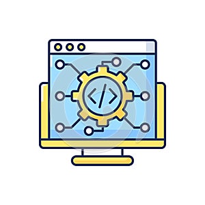 IT industry RGB color icon