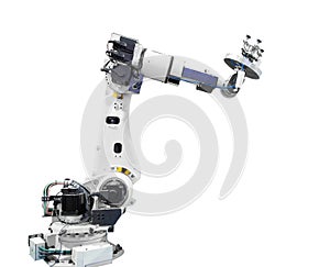 Industry robotic arm isolated included clipping path