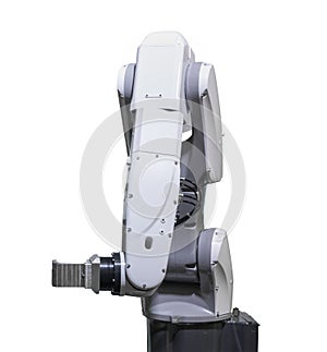 Industry robotic arm isolated included clipping path