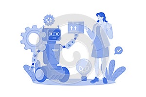 Industry Robotization Illustration concept on white background