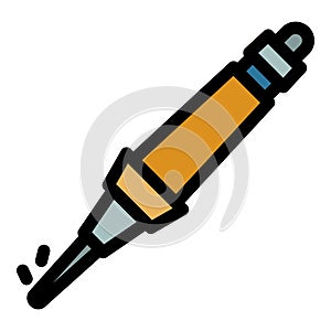 Industry soldering icon color outline vector